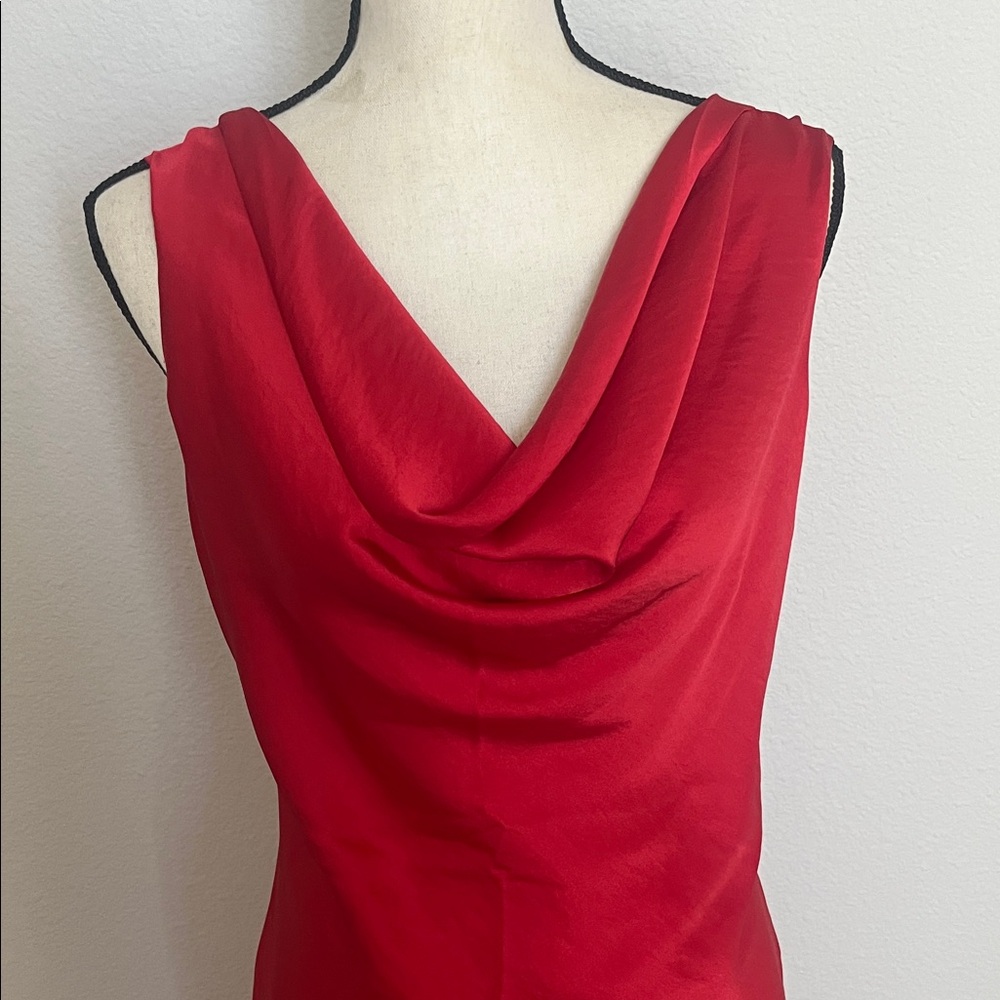 Abercrombie Satin Red Cowl Neck Women's Dress